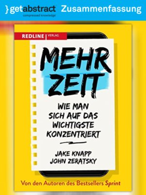 cover image of Mehr Zeit (Zusammenfassung)